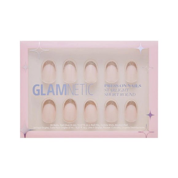 NWT Gamnetic press on nails STARLIGHT Short Round - Picture 1 of 2